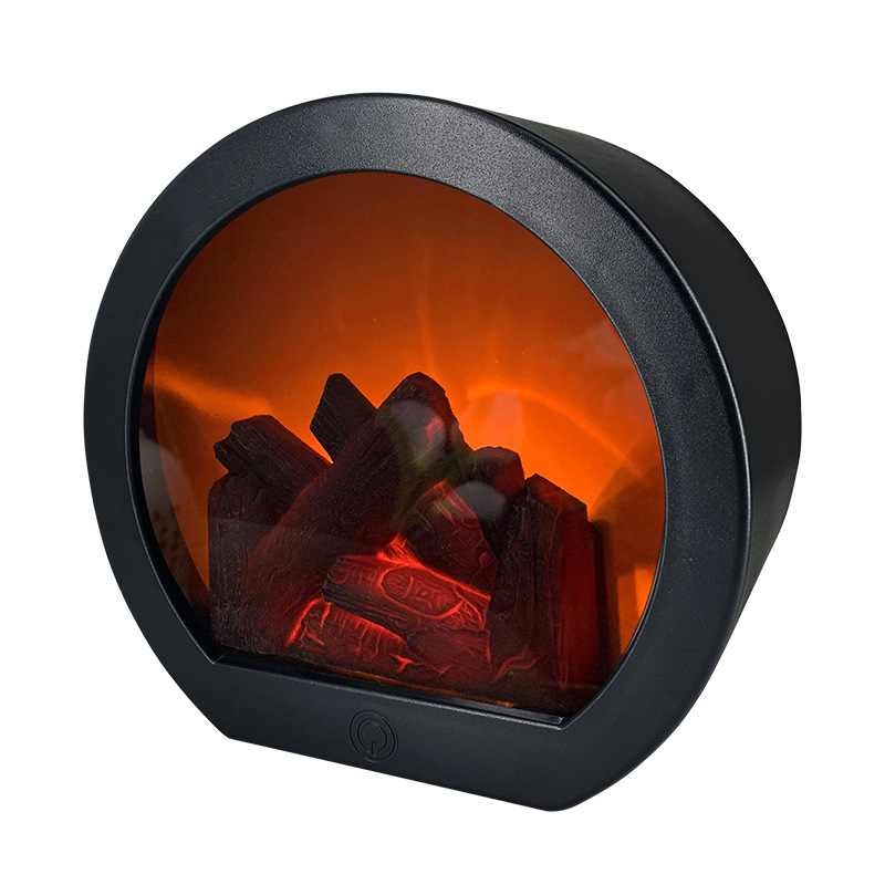 thumbnail image 1 of Linterna decorativa para chimenea, luz LED para chimenea, efecto de llama de registro de simulación, decoración del hogar, adorno navideño para interiores, 1 of 5