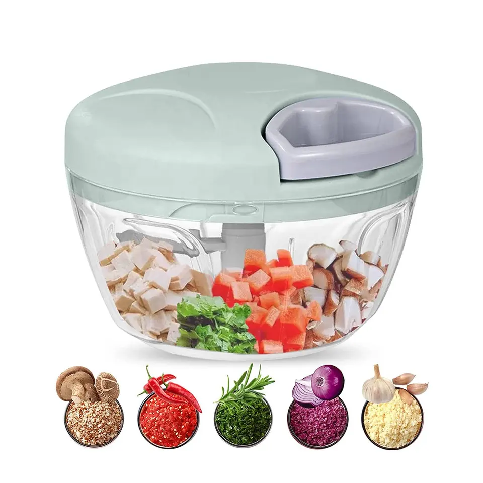 thumbnail image 1 of Picadora de verduras manual YONGSHENG procesador de alimentos picadora de ajo portátil verde, 1 of 5
