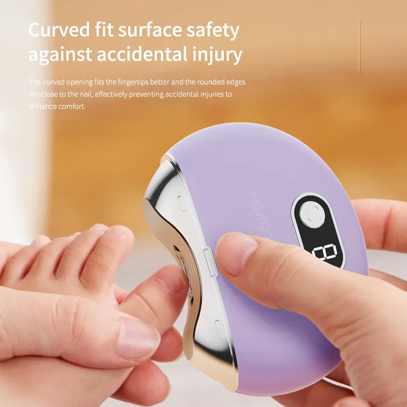 thumbnail image 4 of Cortaúñas eléctrico, cortaúñas táctil con LED y sensibilidad a la luz, almacenamiento de restos de uñas, cortaúñas de seguridad para hombres, mujeres y personas mayores, 4 of 5