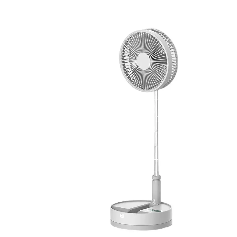 thumbnail image 1 of Ventilador oscilante plegable de 8 pulgadas con control remoto, ventilador de pedestal con batería recargable de 7200 mAh para dormitorio, temporizador, 4 velocidades, 1 of 4