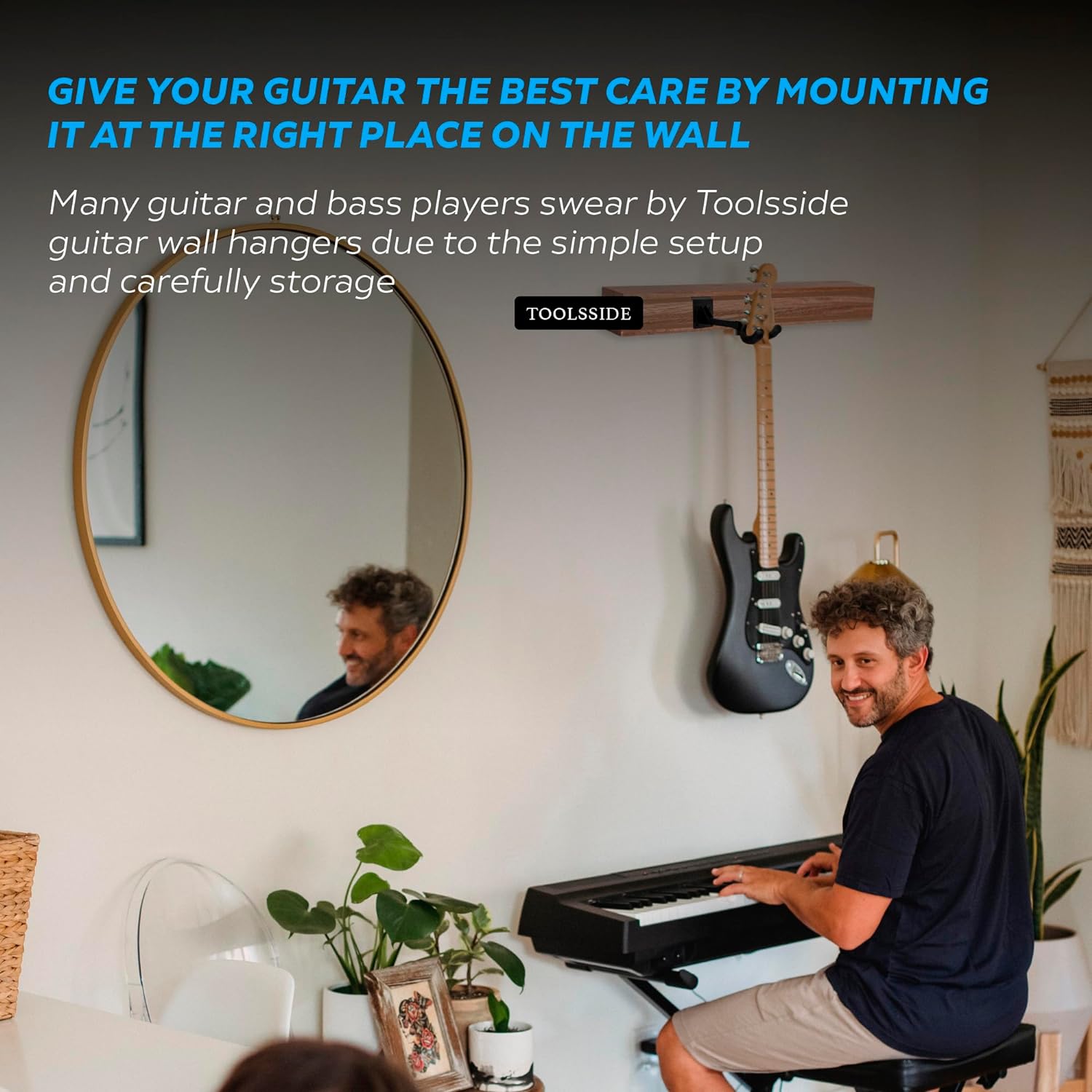 thumbnail image 4 of Soporte de guitarra YONGSHENG 6 uds gancho de montaje en pared ajustables, 4 of 5