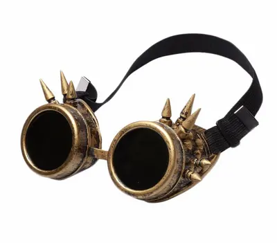 thumbnail image 2 of Gafas Steampunk YONGSHENG marco cobre diseño brújula cosplay gótico dos piezas, 2 of 5