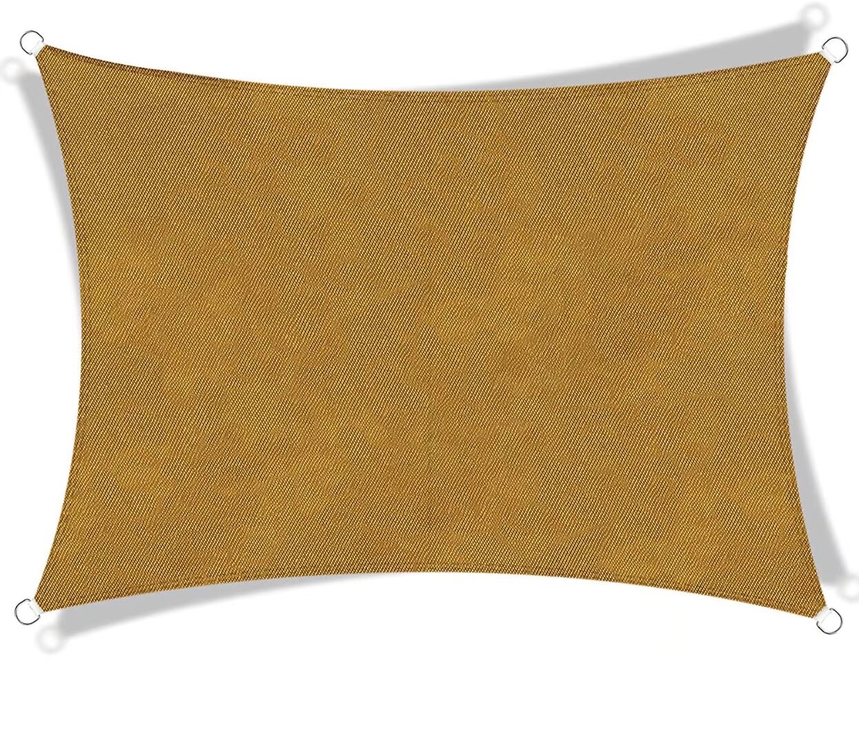 thumbnail image 1 of Lona de fibra de poliéster Lona Oxford impermeable y protección UV. Vela de sombra rectangular amarillo arena 2x5m, 1 of 4