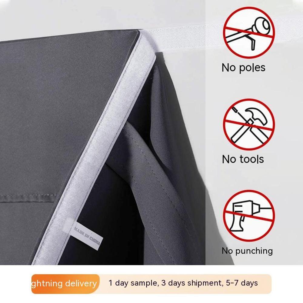 thumbnail image 4 of Cortina opaca YONGSHENG aislada 26 pulgadas DE ancho x 68 pulgadas DE largo gris para ventana pequeña, 4 of 5