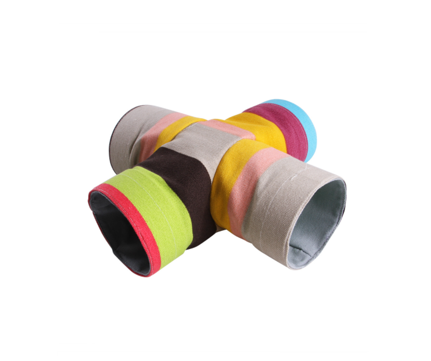 thumbnail image 1 of Juguete de túnel para hámster, lienzo de arcoíris, tubo para animales pequeños, tubo escondite para hámster, túnel de color para mascotas pequeñas (cálculo), 1 of 4