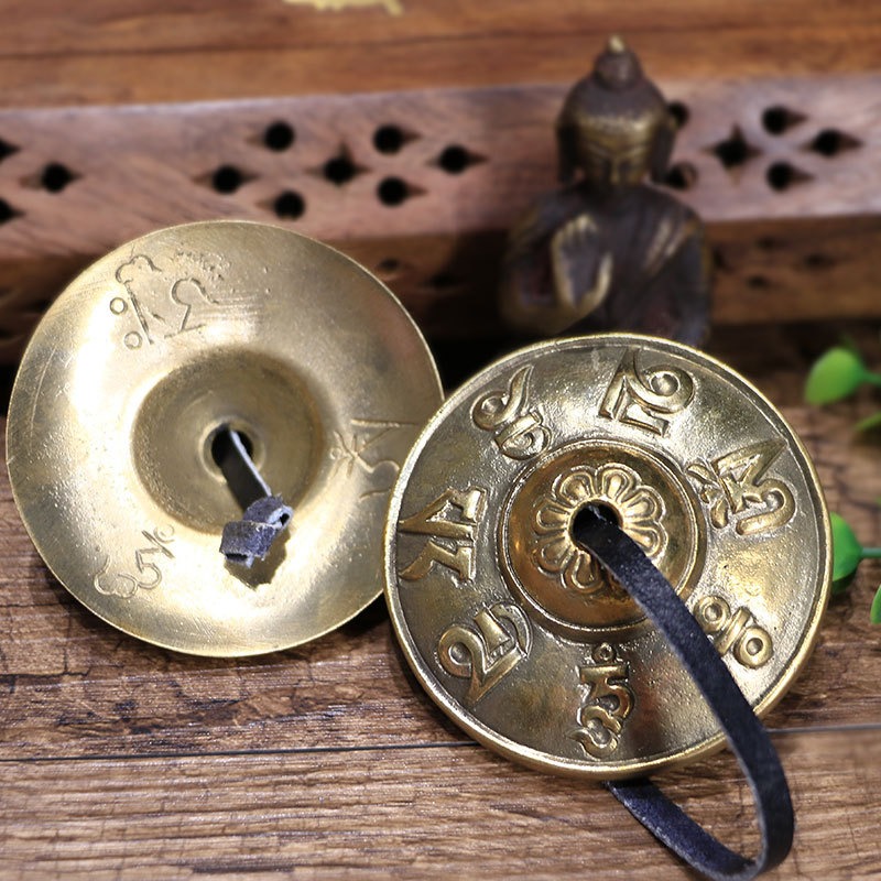 thumbnail image 3 of Campana tibetana, con hermoso estuche De Nepal, para sanación con sonido, yoga, meditación, atención plena, 4", 3 of 5