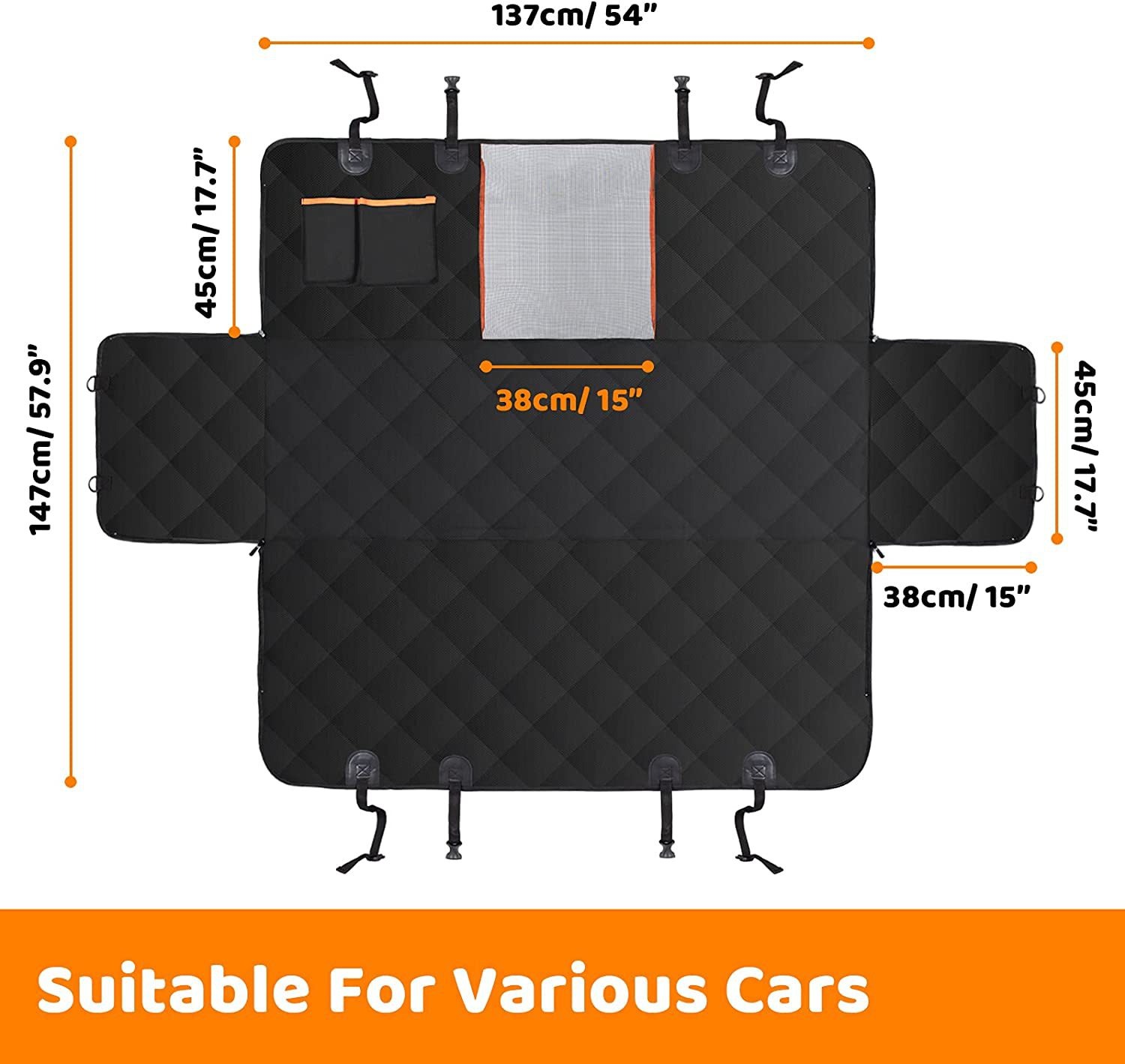 thumbnail image 2 of Funda para asiento de coche para perros YONGSHENG 6 en ① Impermeable Antideslizante, 2 of 5