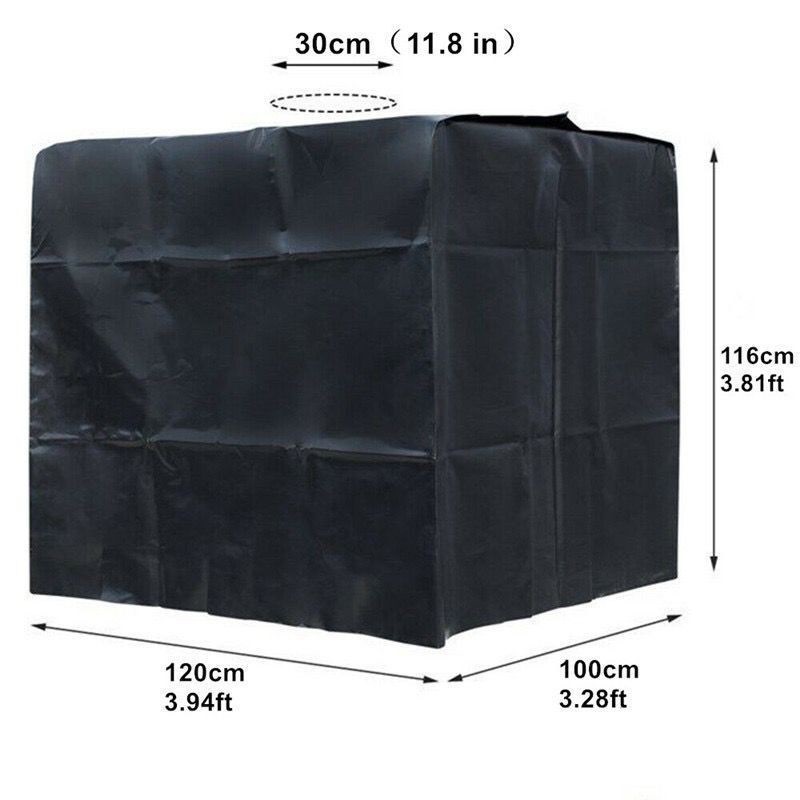 thumbnail image 2 of Ibc Ton Bucket 1000l Tanque de agua al aire libre Cubierta impermeable a prueba de polvo (Negro), 2 of 5