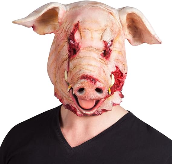 Máscara de cabeza de látex Cerdo Sangriento YONGSHENG