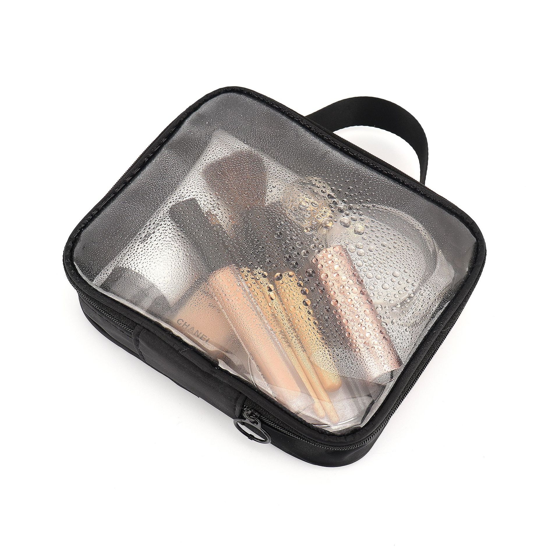 thumbnail image 4 of Bolsa de cosméticos transparente con cremallera, bolsa de maquillaje de viaje, regla de línea aérea, bolsa de líquido de vuelo para llevar, 4 of 5
