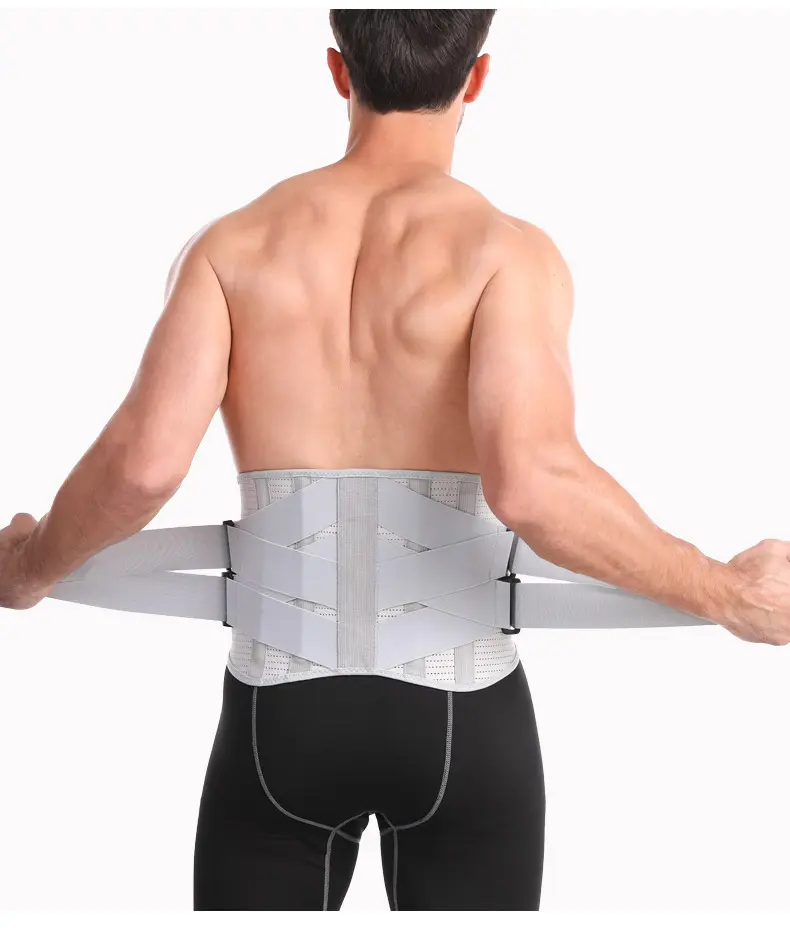 thumbnail image 2 of Cinturón lumbar para hombres y mujeres, cinturón de soporte lumbar con correas de compresión ajustables para aliviar el dolor de espalda baja, 2 of 4