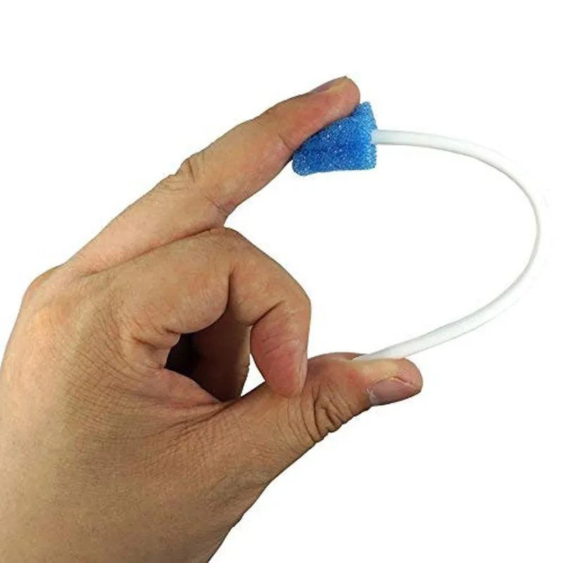 thumbnail image 3 of Hisopos de cuidado bucal desechables, azul, 100 unidades, bastón de esponja de limpieza desechable para ancianos, bastoncillo para el cuidado bucal, 3 of 5