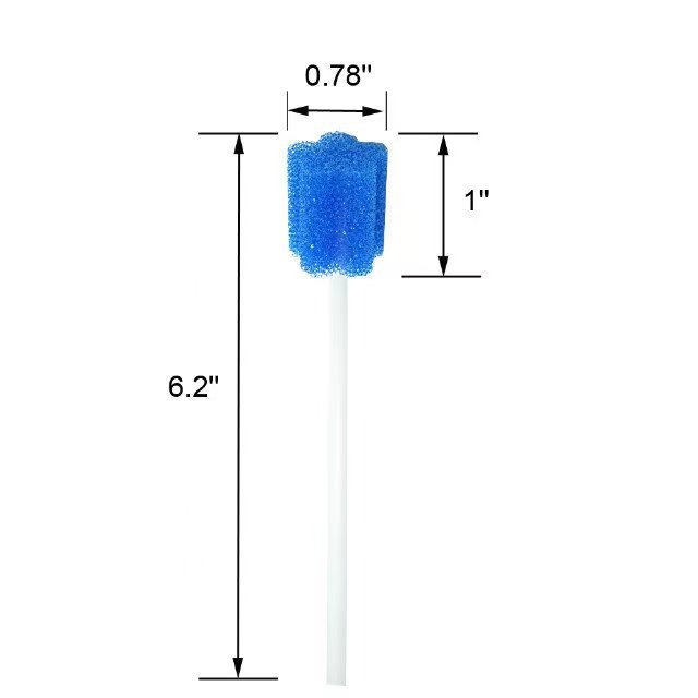 thumbnail image 5 of Hisopos de cuidado bucal desechables, azul, 100 unidades, bastón de esponja de limpieza desechable para ancianos, bastoncillo para el cuidado bucal, 5 of 5