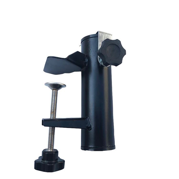 thumbnail image 1 of Soporte para paraguas Banco Buddy Soporte para paraguas Abrazadera Clip Playa Pesca Paraguas Montaje Silla Abrazadera (Negro 2PACK), 1 of 5