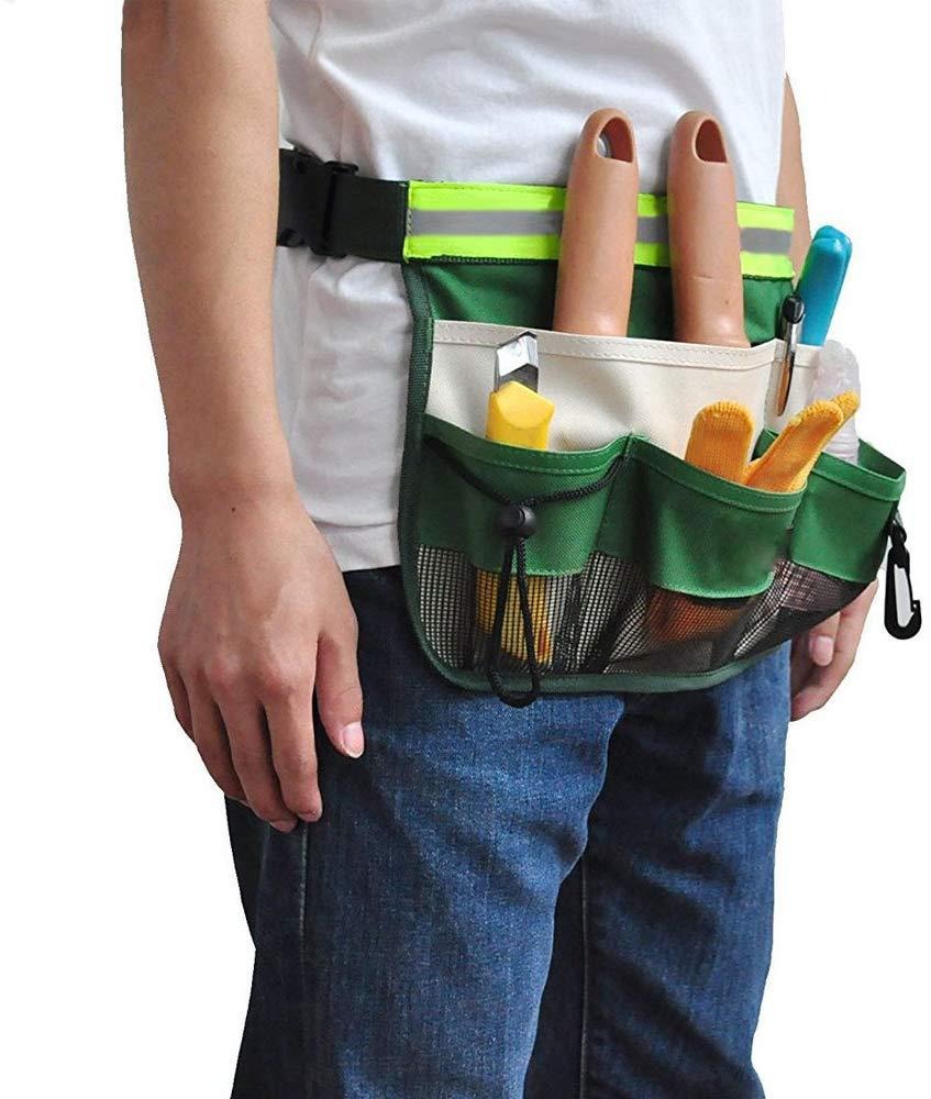 thumbnail image 3 of Bolsa de herramientas negra, riñonera multifuncional impermeable y resistente al desgaste para mantenimiento y construcción con cinturón extraíble, 3 of 5
