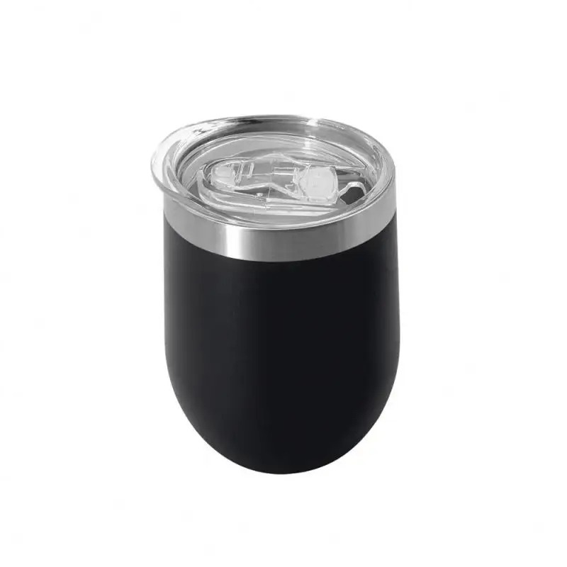 thumbnail image 4 of Vaso de vino aislado, doble pared de acero inoxidable sin tallo, copa de vino aislada de 12 oz, taza de café aislada duradera, para champán, tapa de oficina y juego de pajita (2 unidades, ne, 4 of 4