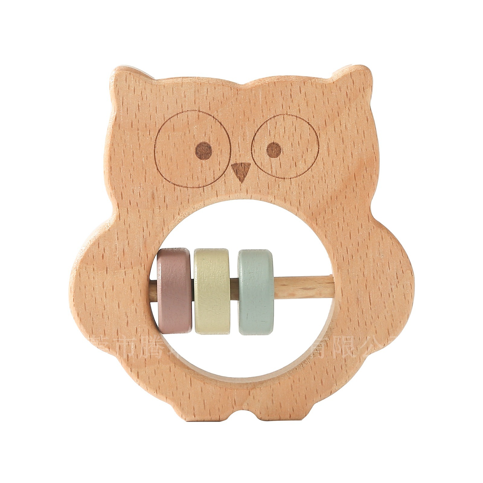 thumbnail image 1 of Sonajero de madera para bebés: juguete mordedor con sonajero de madera, seguro y fácil de agarrar para bebés y niños pequeños durante la dentición, alivia el dolor de la dentición Limitoll, 1 of 4