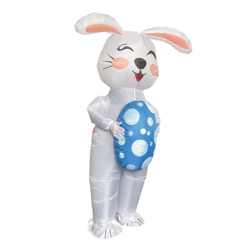 thumbnail image 3 of Disfraz inflable divertido de conejito de Pascua para mujer, disfraz de Animal para Cosplay, disfraz inflable de conejo festivo, 3 of 5