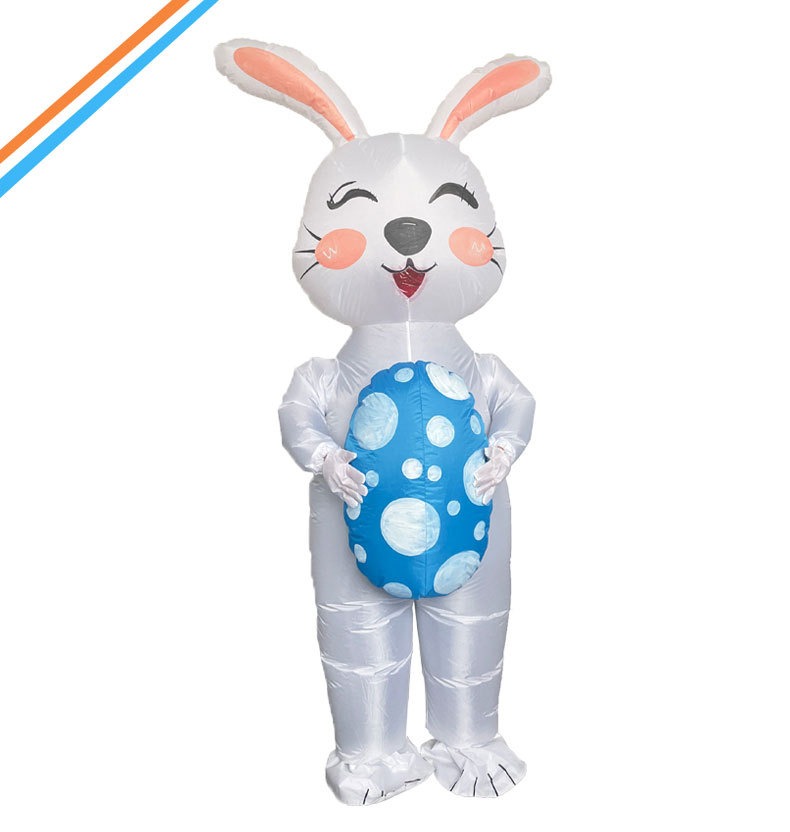 thumbnail image 5 of Disfraz inflable divertido de conejito de Pascua para mujer, disfraz de Animal para Cosplay, disfraz inflable de conejo festivo, 5 of 5