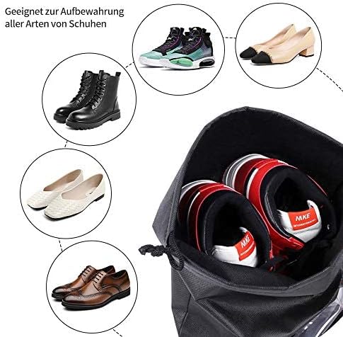thumbnail image 5 of Bolsa de zapatos de viaje YONGSHENG con ventana transparente impermeable a prueba de POLVO 10 Uds negro, 5 of 5