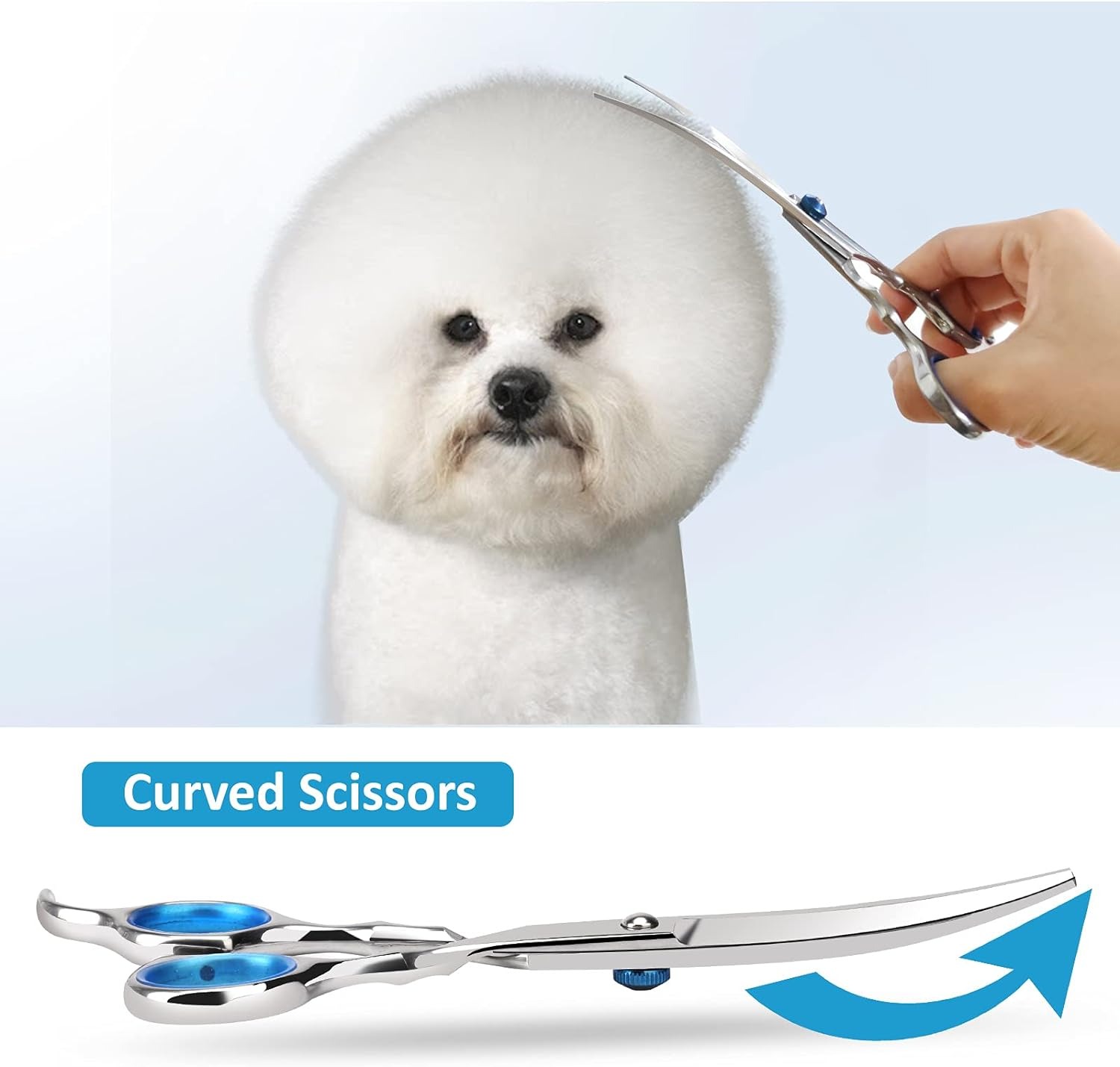 thumbnail image 3 of Tijeras de peluquería canina YONGSHENG 5 uds recortadora profesional de acero inoxidable con peine de bolsillo, 3 of 5