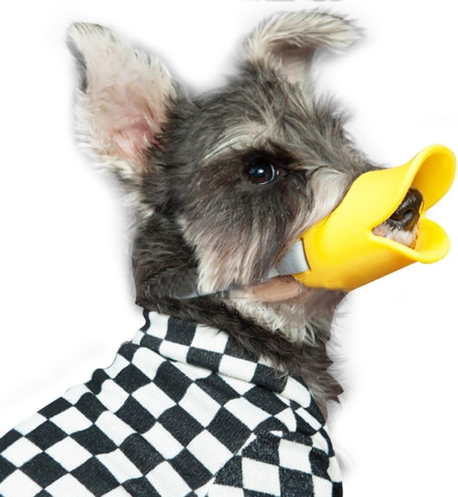 Cubiertas bucales para perros YONGSHENG Anti mordida Forma de boca de pato Tamaño M Amarillo