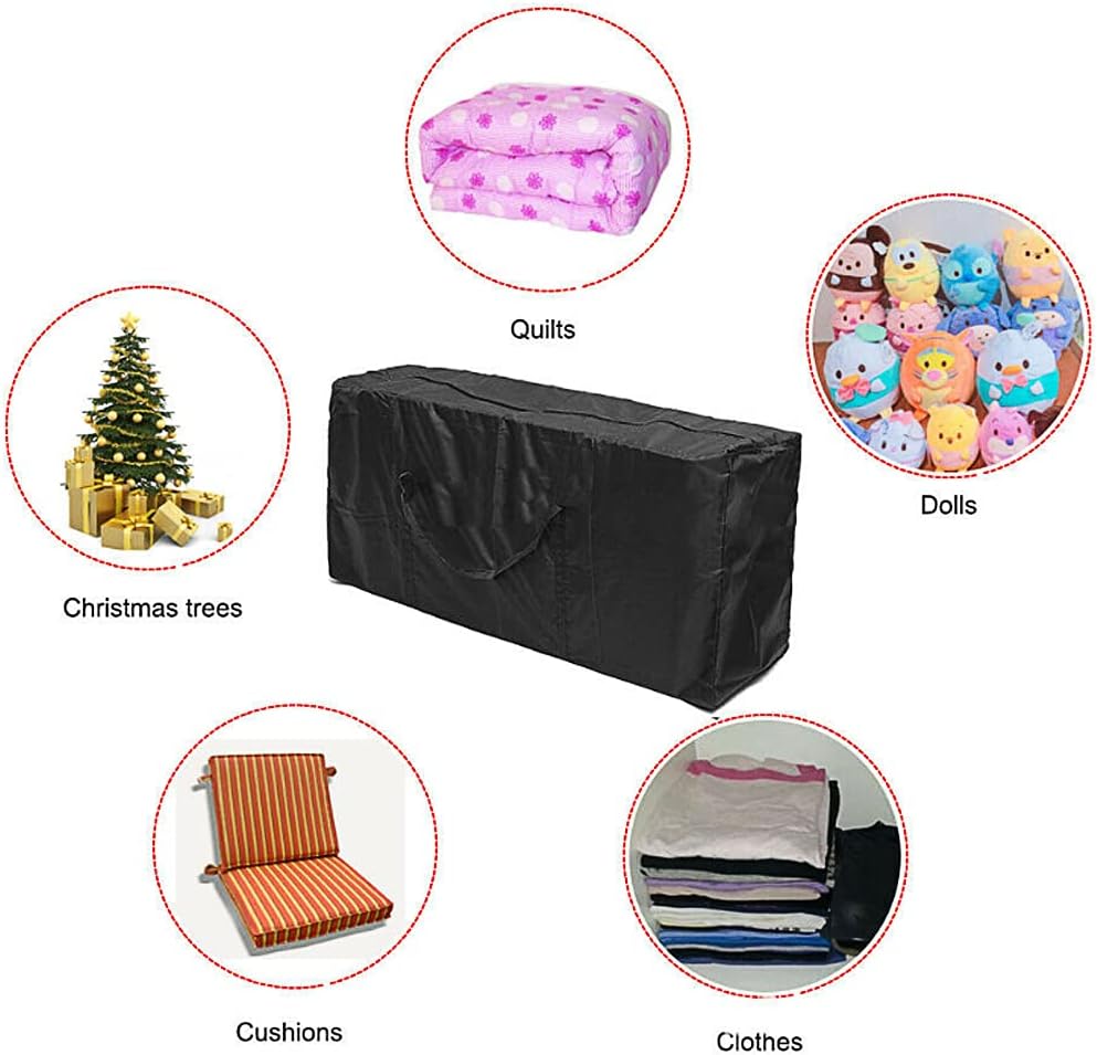 thumbnail image 4 of Bolsa de almacenamiento grande, cojín para sala de estar al aire libre, sábana, almohada con asa, bolsa de almacenamiento Oxford impermeable, bolsa para mudanzas resistente al desgaste （173x, 4 of 5