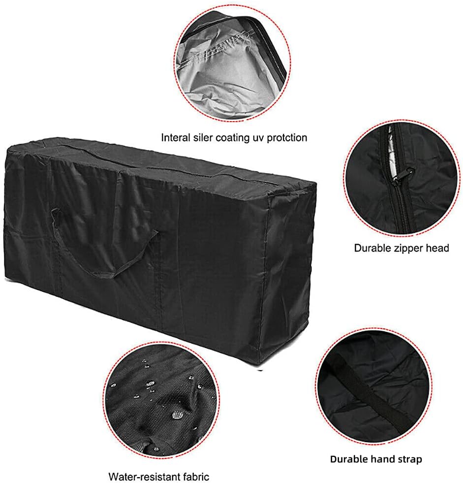thumbnail image 3 of Bolsa de almacenamiento grande, cojín para sala de estar al aire libre, sábana, almohada con asa, bolsa de almacenamiento Oxford impermeable, bolsa para mudanzas resistente al desgaste （173x, 3 of 5