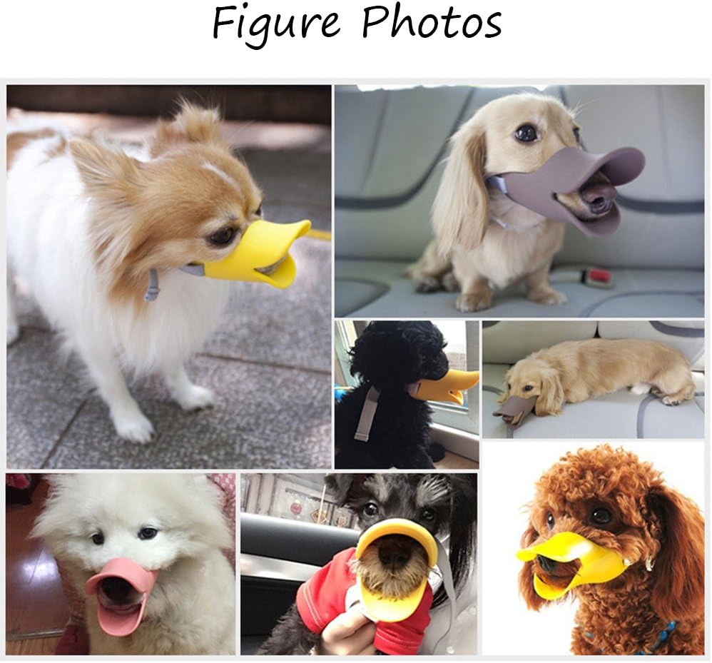 thumbnail image 4 of Cubiertas bucales para perros YONGSHENG Anti mordida Forma de boca de pato Tamaño M Amarillo, 4 of 5