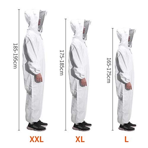 thumbnail image 2 of Traje de apicultura YONGSHENG Cuerpo completo con capucha y velo Algodón L, 2 of 5