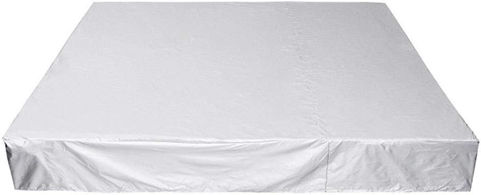 thumbnail image 1 of Funda protectora para spa, jacuzzi, piscina, bañera, cubierta de spa de tela Oxford para jardín al aire libre, a prueba de polvo, impermeable, anti-UV, plateada 218 * 218 * 30 cm, 1 of 5