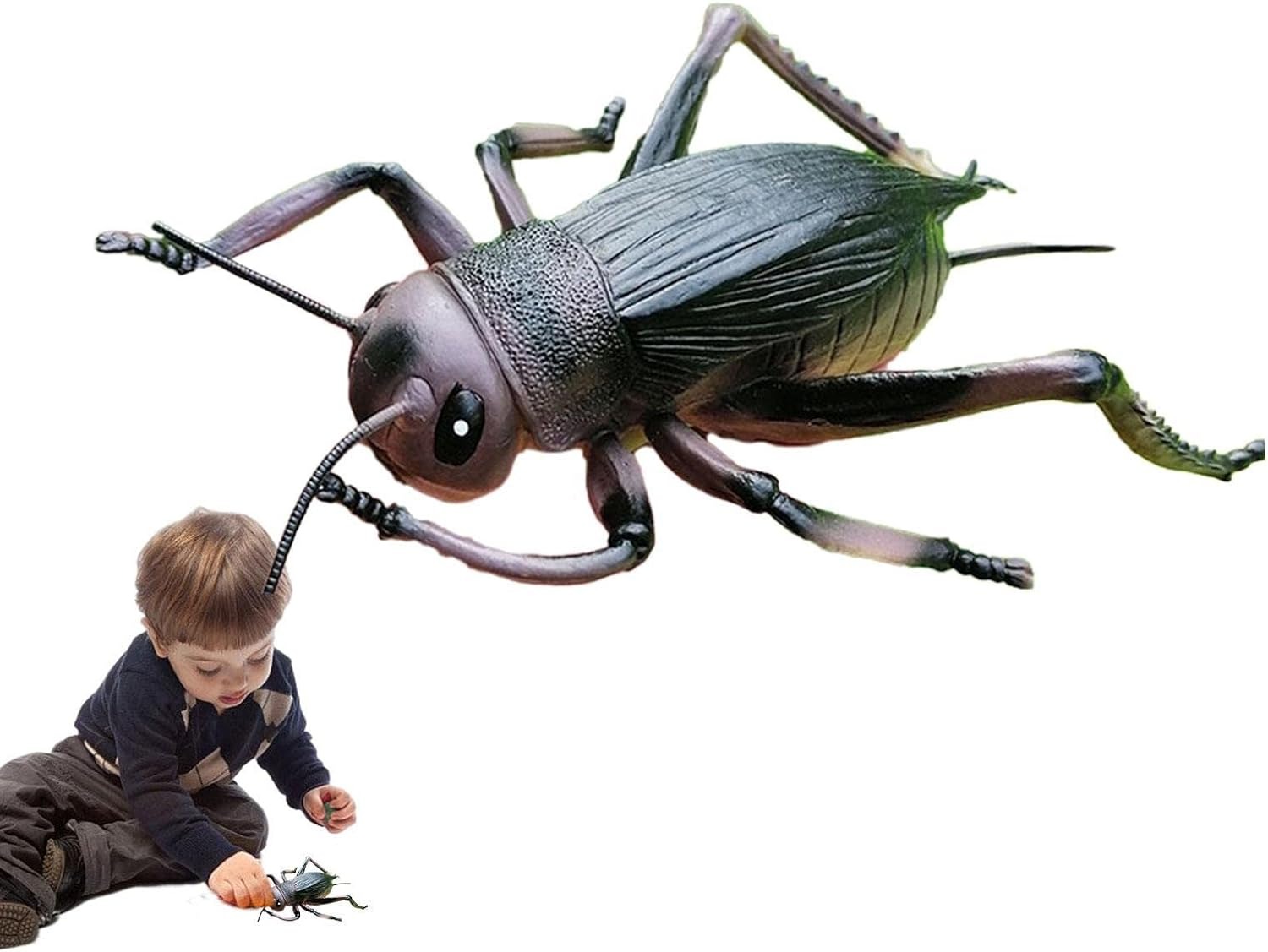 Juguetes de insectos, figuras de juguetes de insectos de modelo animal realista de PVC para niños: simulación de grillos, mariquitas para educación y regalos de fiesta de cumpleaños