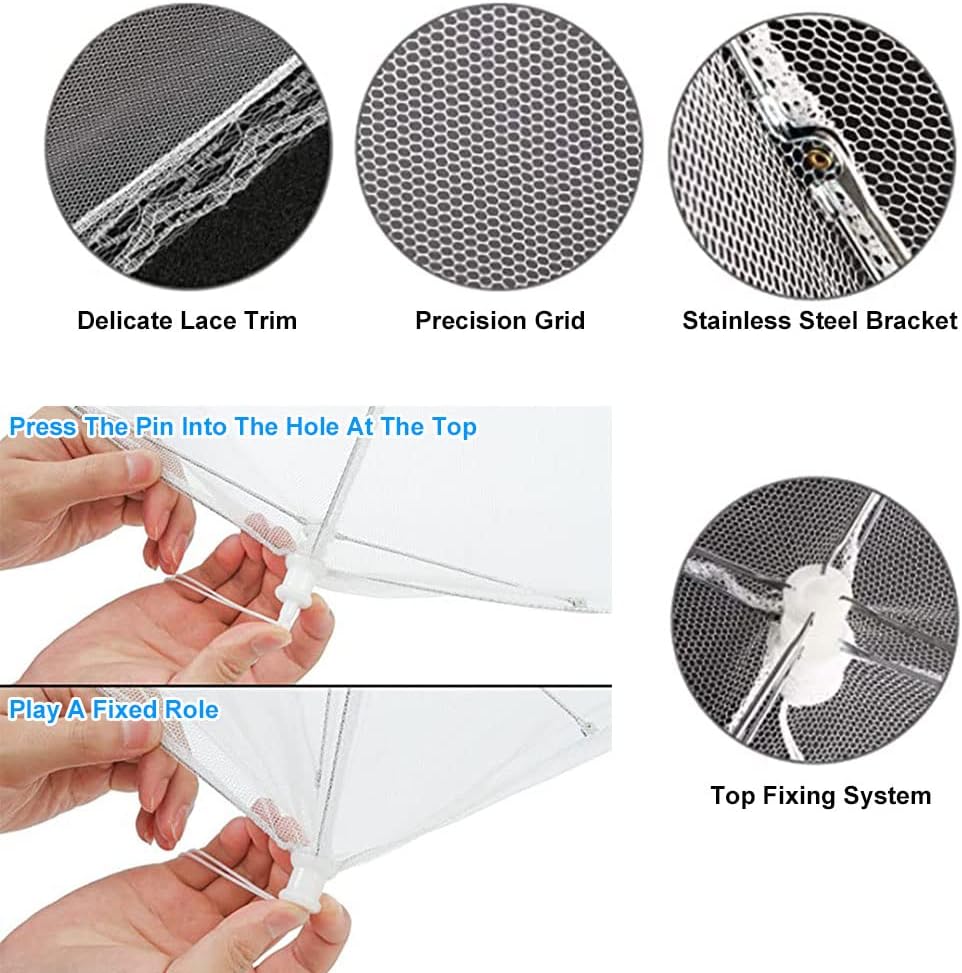 thumbnail image 4 of Cobertor Plegable para Alimentos YONGSHENG Antiinsectos 32 x 32 cm Blanco, 4 of 5