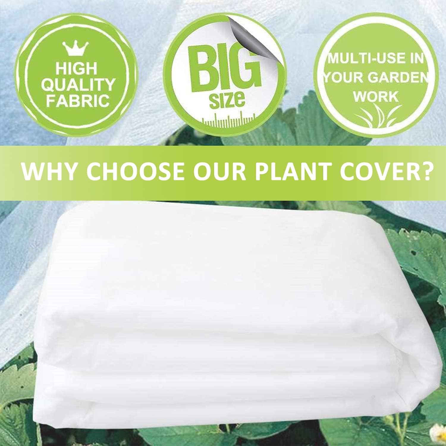 thumbnail image 3 of Paño anticongelante para plantas, funda anticongelante de tejido no tejido de origen vegetal, aislamiento vegetal de invierno y paño de cobertura resistente al frío (255g), 3 of 5