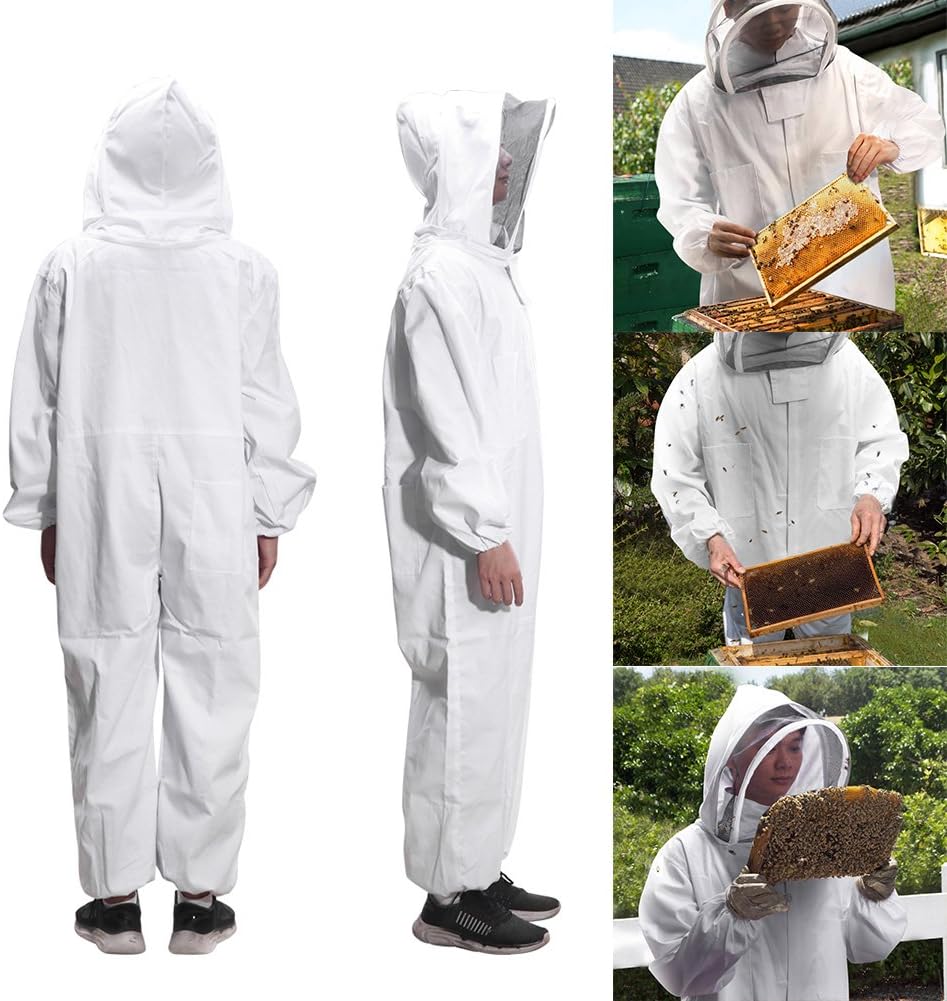 thumbnail image 5 of Traje de apicultura, Velo de apicultura con traje de apicultura adecuado para principiantes y apicultores comerciales (Thicken L), 5 of 5