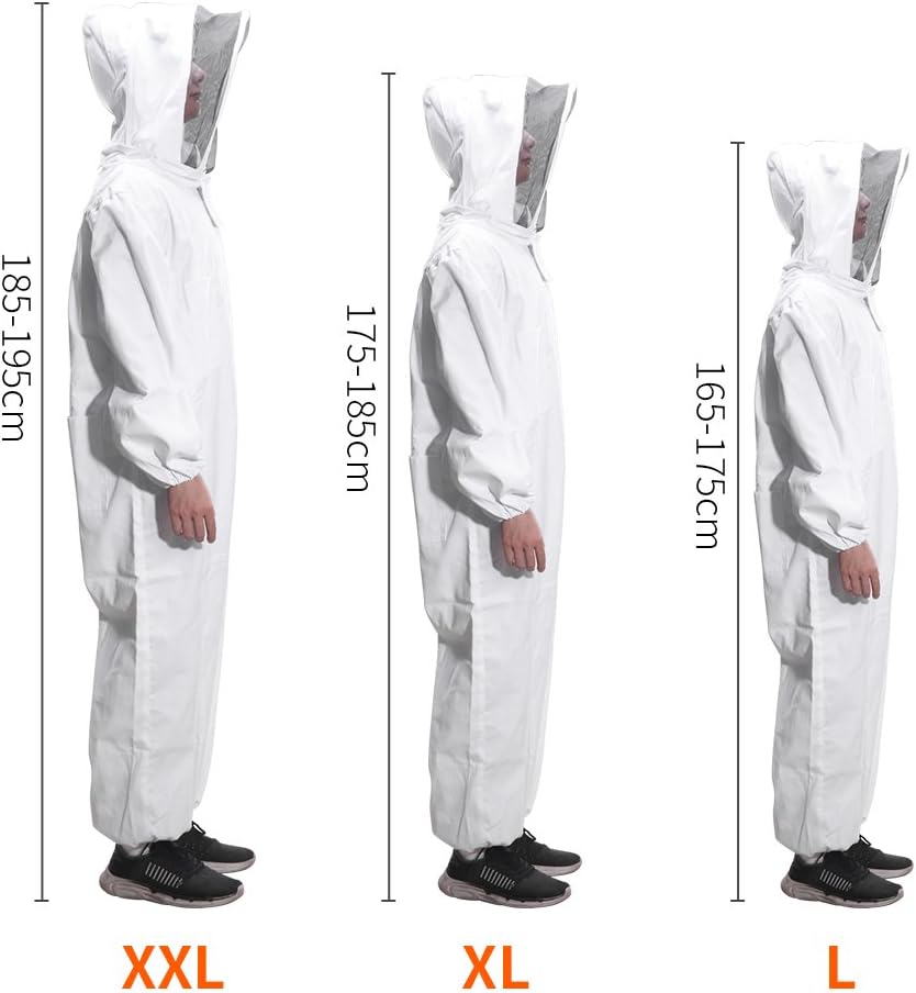 thumbnail image 4 of Traje de apicultura, Velo de apicultura con traje de apicultura adecuado para principiantes y apicultores comerciales (Thicken L), 4 of 5