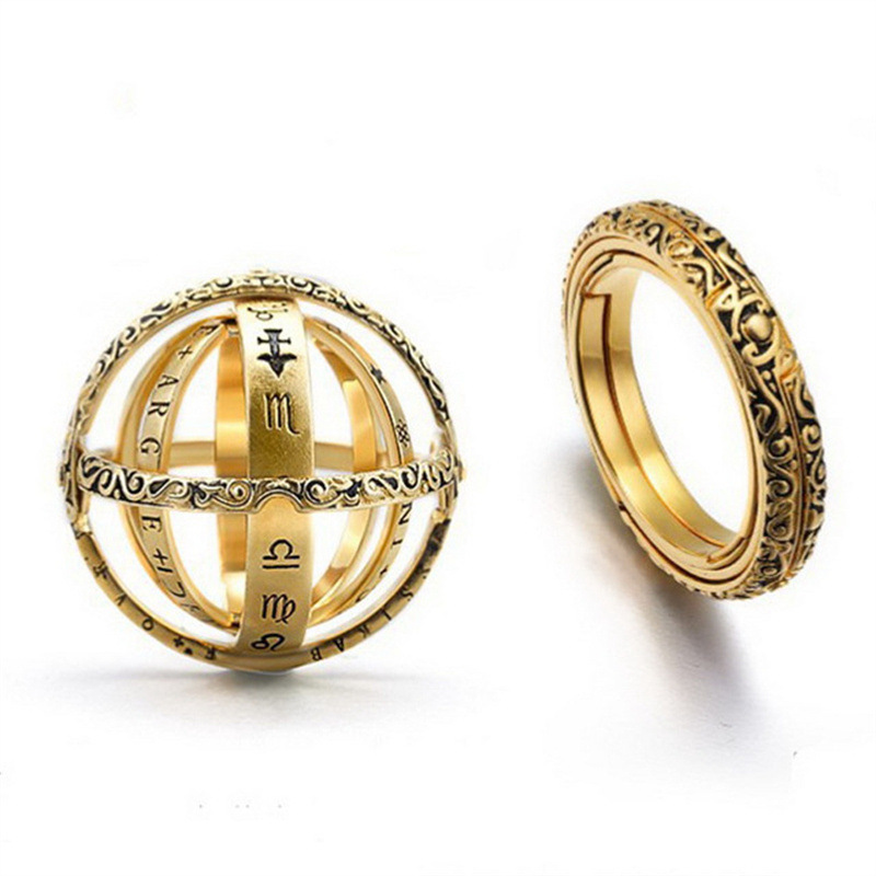 thumbnail image 1 of Anillo astronómico plegable para dedo, anillo de bola con esfera astronómica, anillo cósmico plegable, regalo para mujeres y hombres, 1 of 5