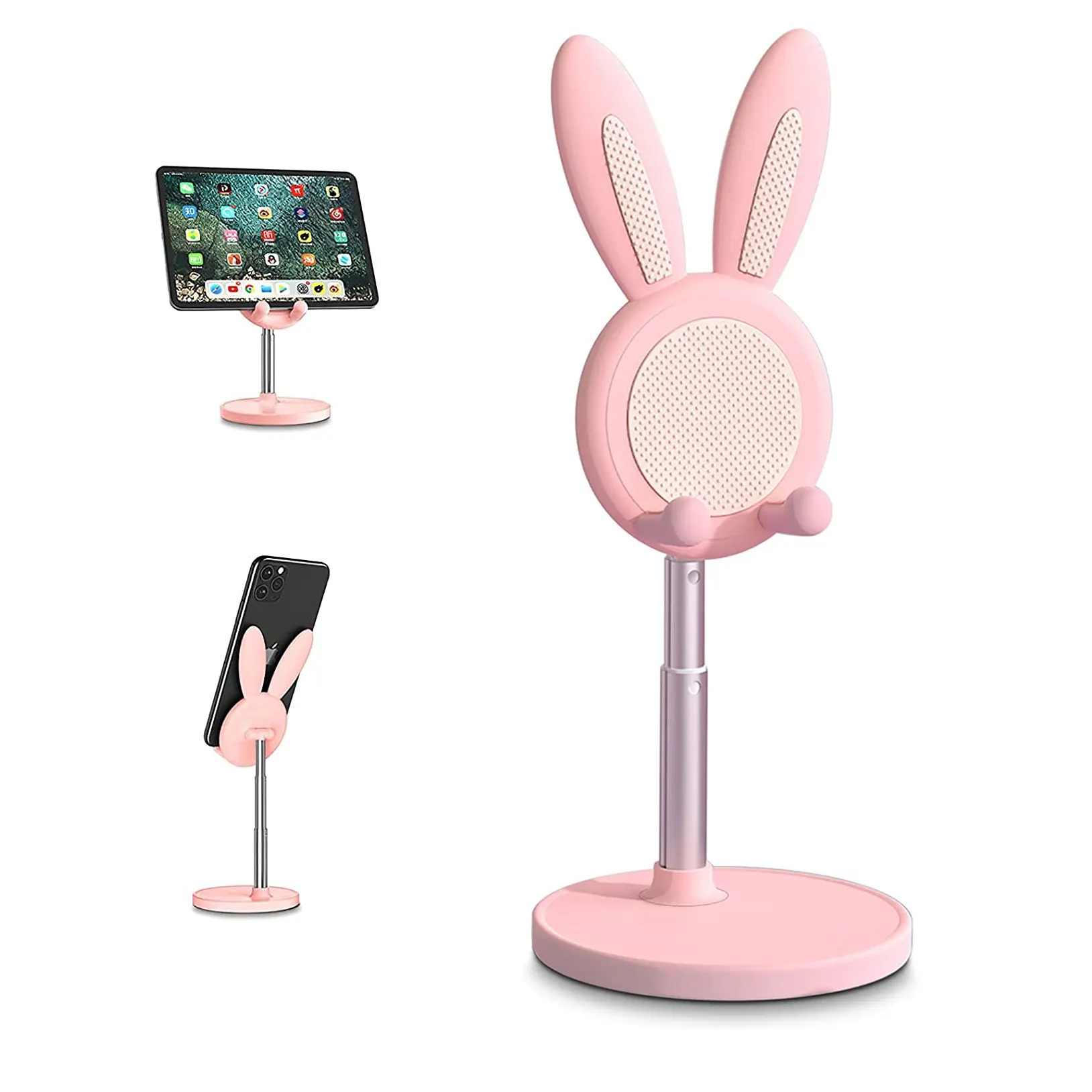 thumbnail image 3 of Soporte para teléfono móvil, Compatible con todos los teléfonos móviles/tabletas, ángulo de altura ajustable, decoración de oficina, regalo para niña, 3 of 4