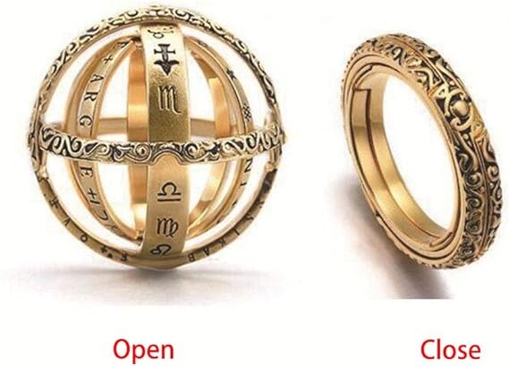 thumbnail image 5 of Anillo astronómico plegable para dedo, anillo de bola con esfera astronómica, anillo cósmico plegable, regalo para mujeres y hombres, 5 of 5