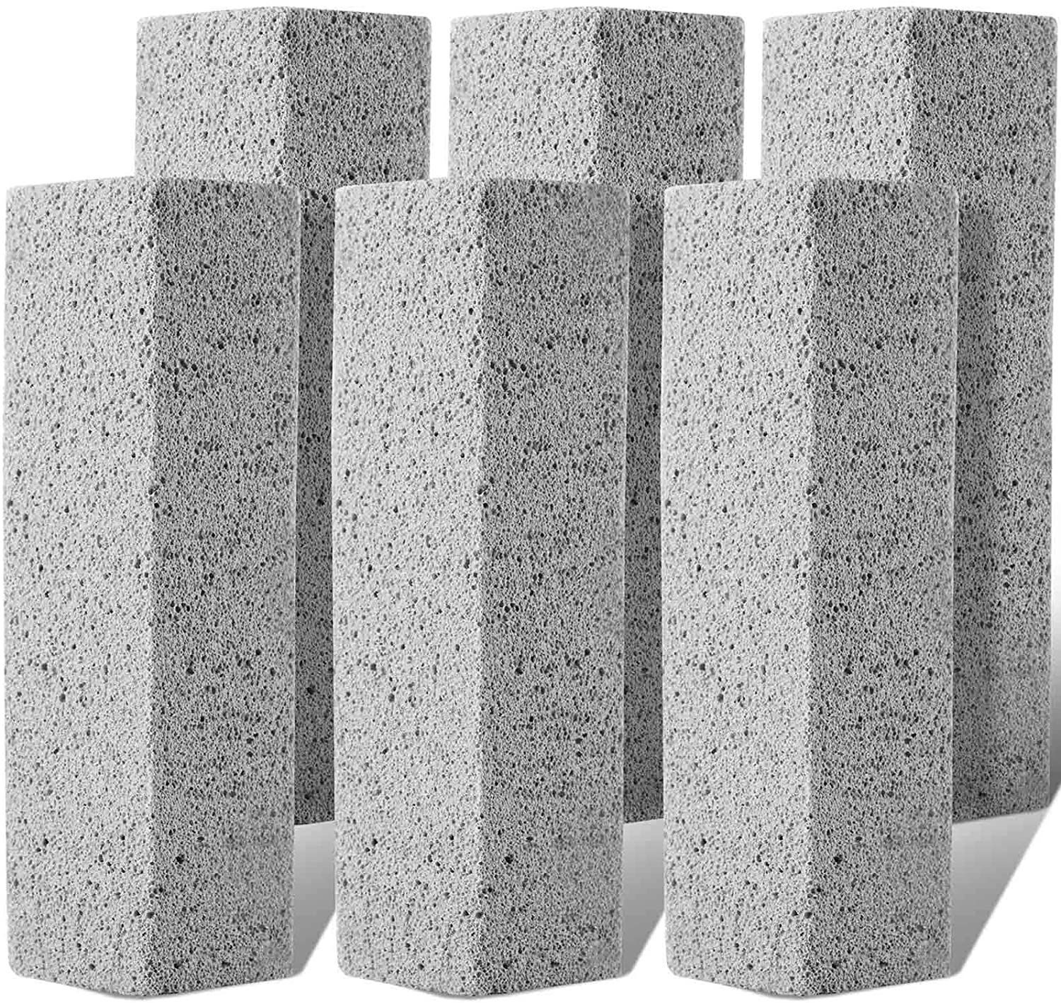 Paquete de 6 piedras pómez para limpieza de inodoros, estropajo para quitar anillos de agua dura, acumulación de calcio y óxido, adecuado para limpiar inodoros, baños, fregaderos de cocina,