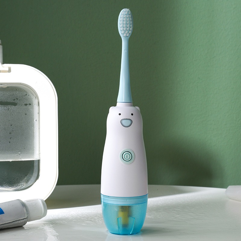 thumbnail image 1 of Cepillo de dientes eléctrico para niños, modelos en forma de U, cepillo de dientes impermeable con batería 360 automático Sonic para niños pequeños, 1 of 5