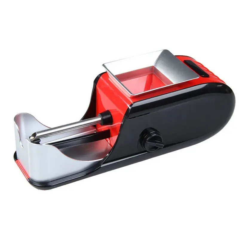 Rodillo automático para cigarrillos con filtro de tamaño normal (80 mm), máquina para liar cigarrillos (rojo)