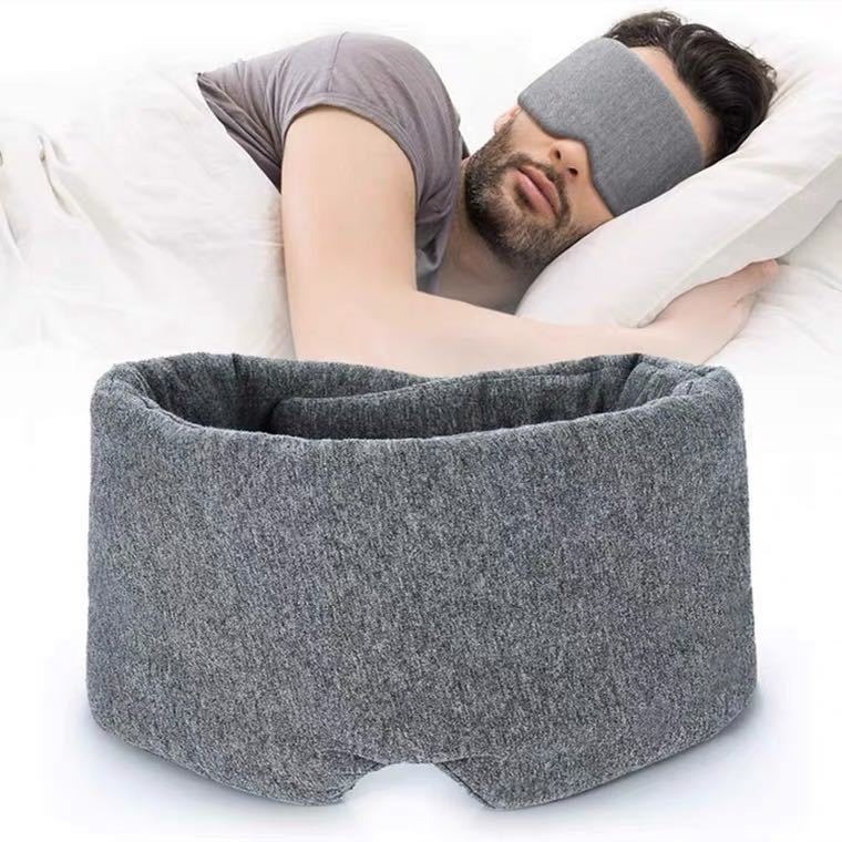 thumbnail image 2 of Antifaz para dormir de algodón hecho a mano, opaco, cómodo y transpirable, antifaz para dormir, venda ajustable para los ojos con bolsa de viaje, 2 of 5