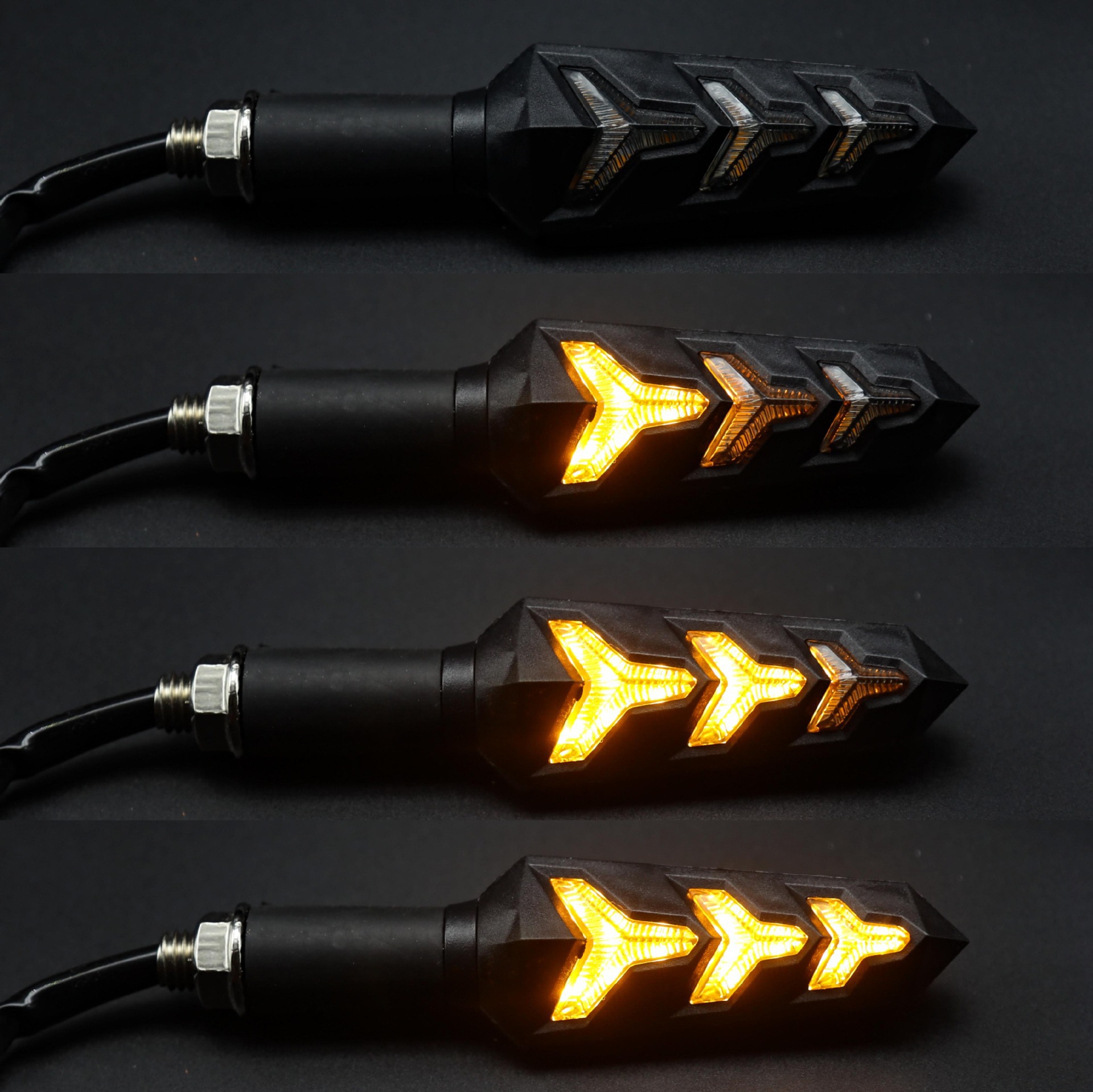 thumbnail image 1 of 4PCS Indicadores de motocicleta Colores Luces de señal de giro Indicadores de giro de motocicleta 12V 12 bombillas LED para motocicleta Moto Scooter Quad Cruiser Off Form, 1 of 5