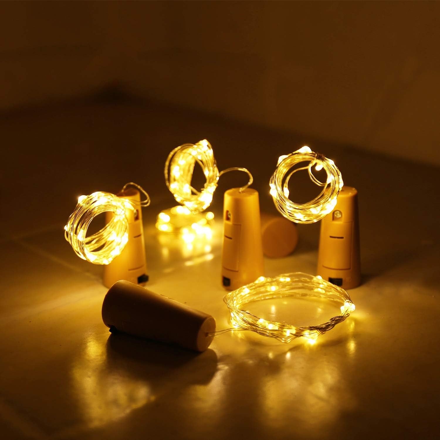 thumbnail image 2 of Luces para botellas de vino YONGSHENG 10 Piezas LED Corcho Blanco Cálido, 2 of 5
