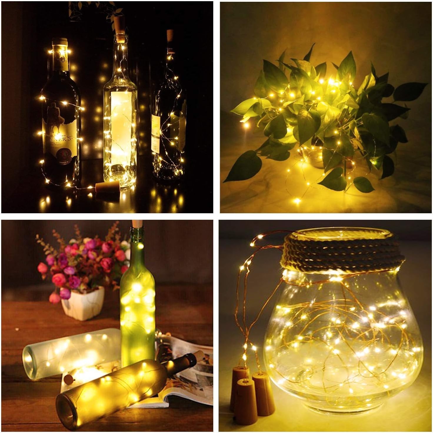 thumbnail image 4 of Luces para botellas de vino YONGSHENG 10 Piezas LED Corcho Blanco Cálido, 4 of 5