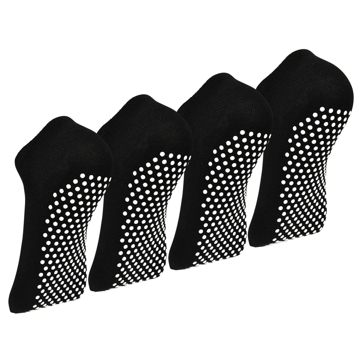 Calcetines de yoga Pilates Ballet Barre – Paquete de 4 calcetines antideslizantes y pegajosos para mujer