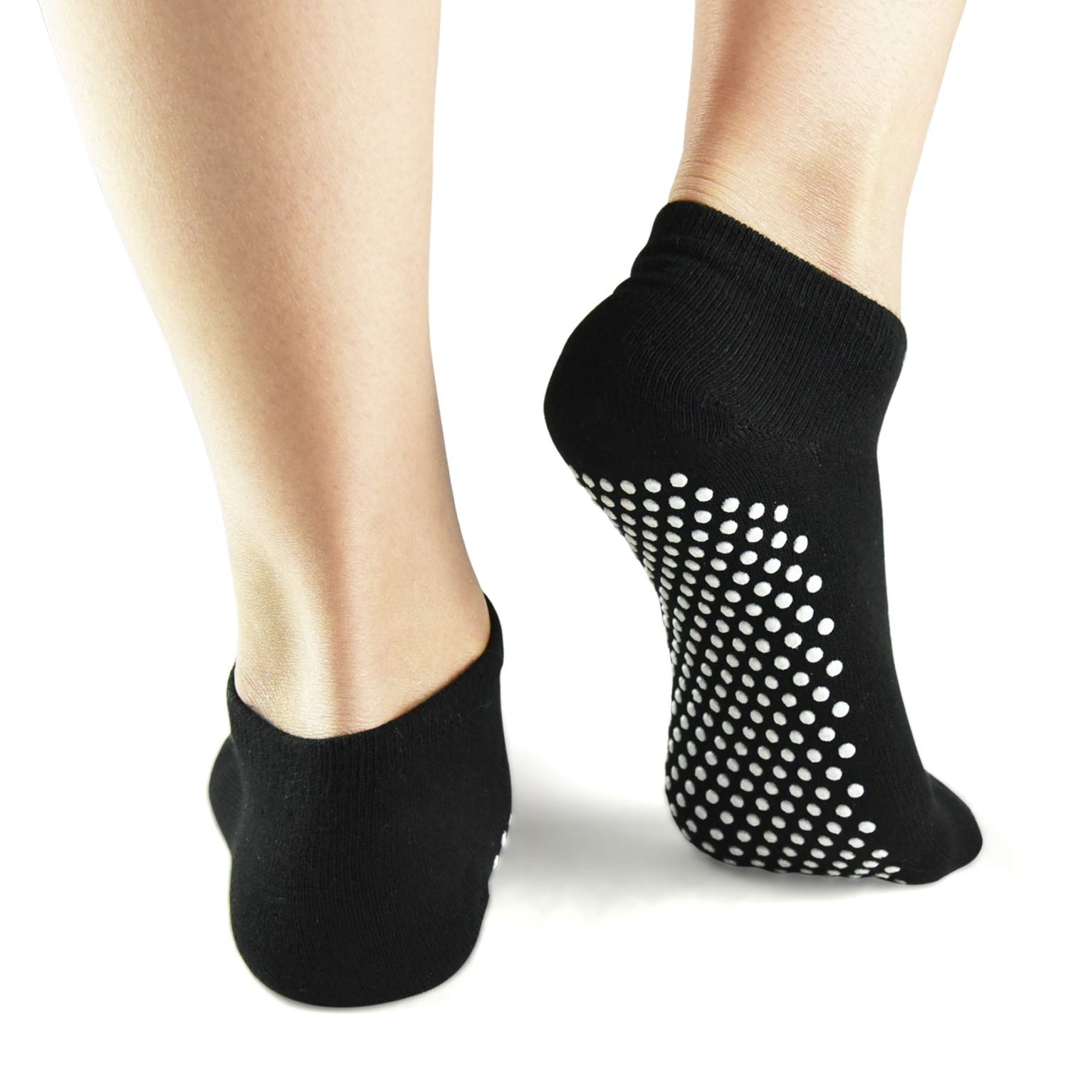 thumbnail image 3 of Calcetines de yoga Pilates Ballet Barre – Paquete de 4 calcetines antideslizantes y pegajosos para mujer, 3 of 5