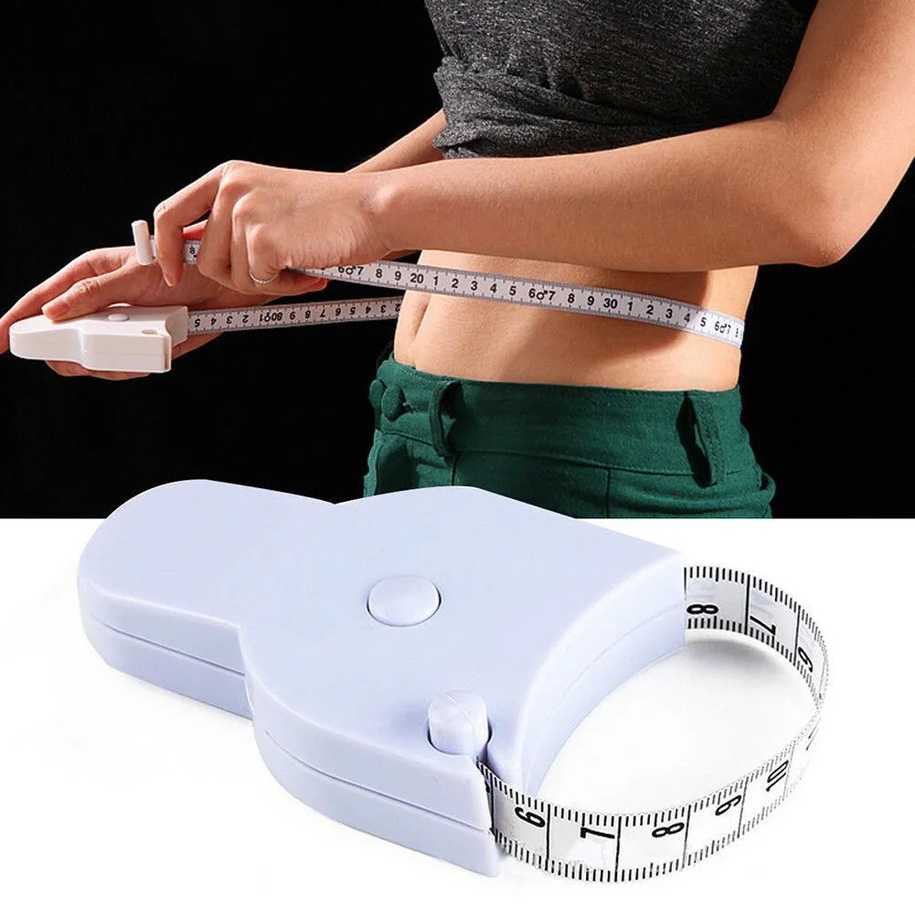 thumbnail image 1 of Paquete de 2 cintas métricas telescópicas automáticas, cinta métrica perfecta para el cuerpo, regla de medición corporal autoajustable, reglas de doble estrella, 1 of 5