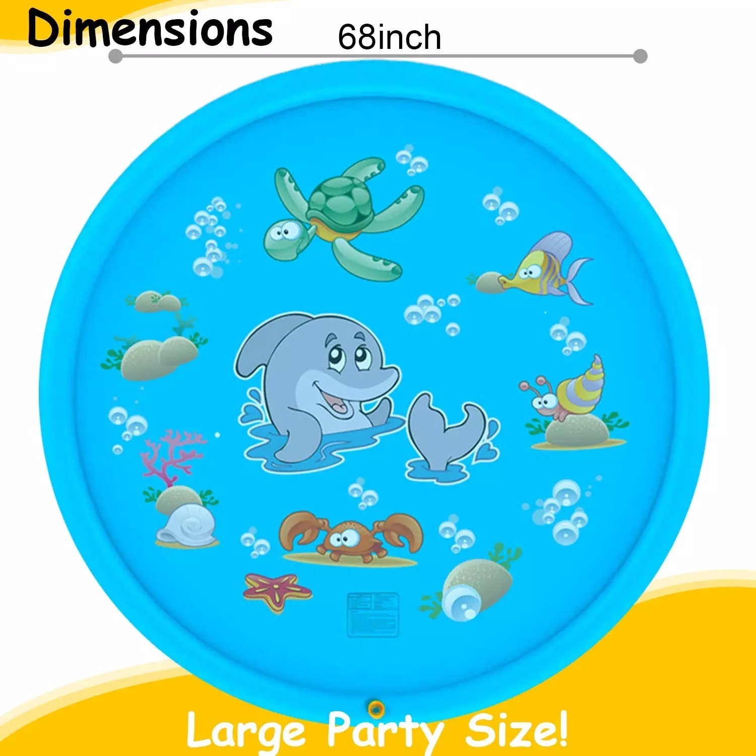 thumbnail image 5 of Alfombrilla rociadora de agua para juguetes para niños, alfombrilla de agua para niños, alfombrilla para salpicaduras, juego al aire libre para niños, aspersor de jardín para niñas y niños e, 5 of 5